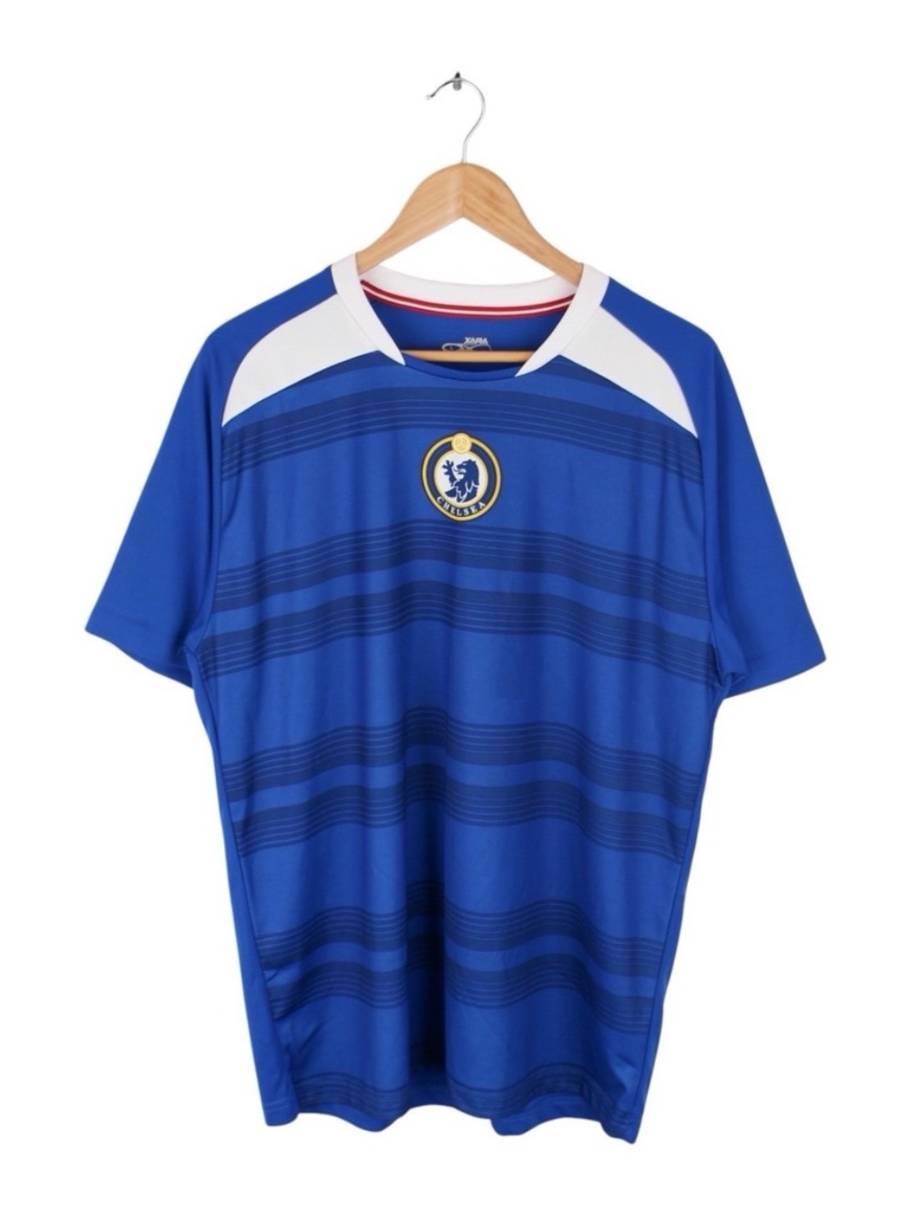 Xara Chelsea FC Soccer‎ Jersey Blue Striped Athletic Shirt Men's Large